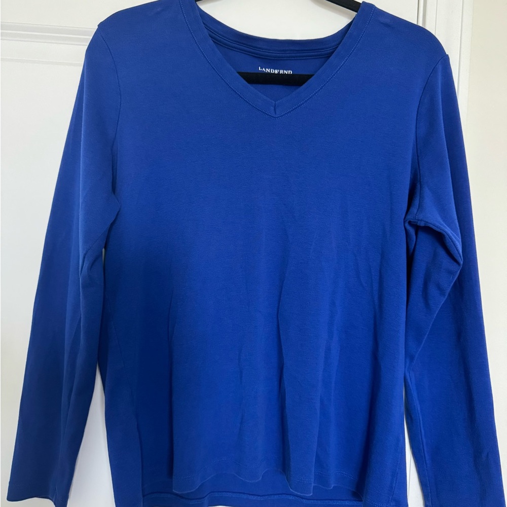 Lands' End Blue Long Sleeve Tee
